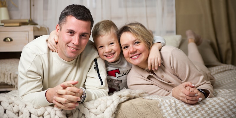 Family with children discussing health insurance