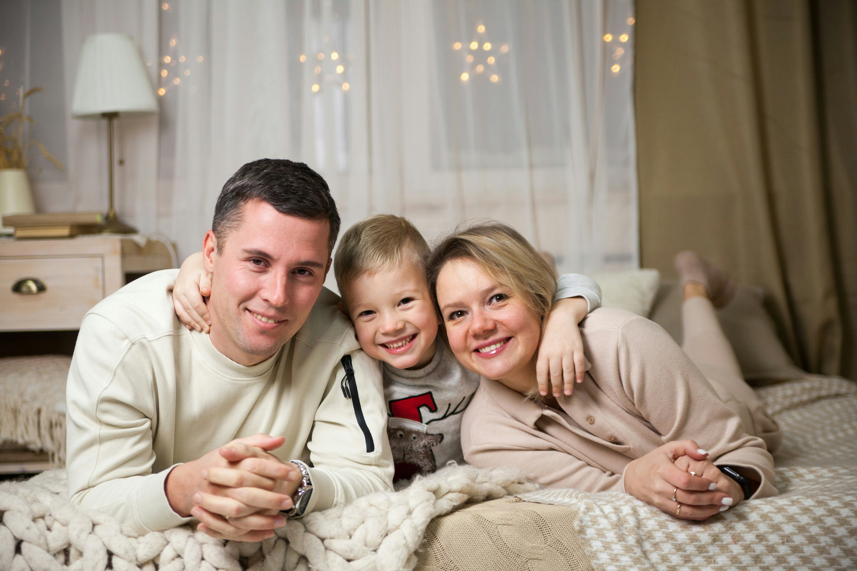 Happy family enjoying time together
