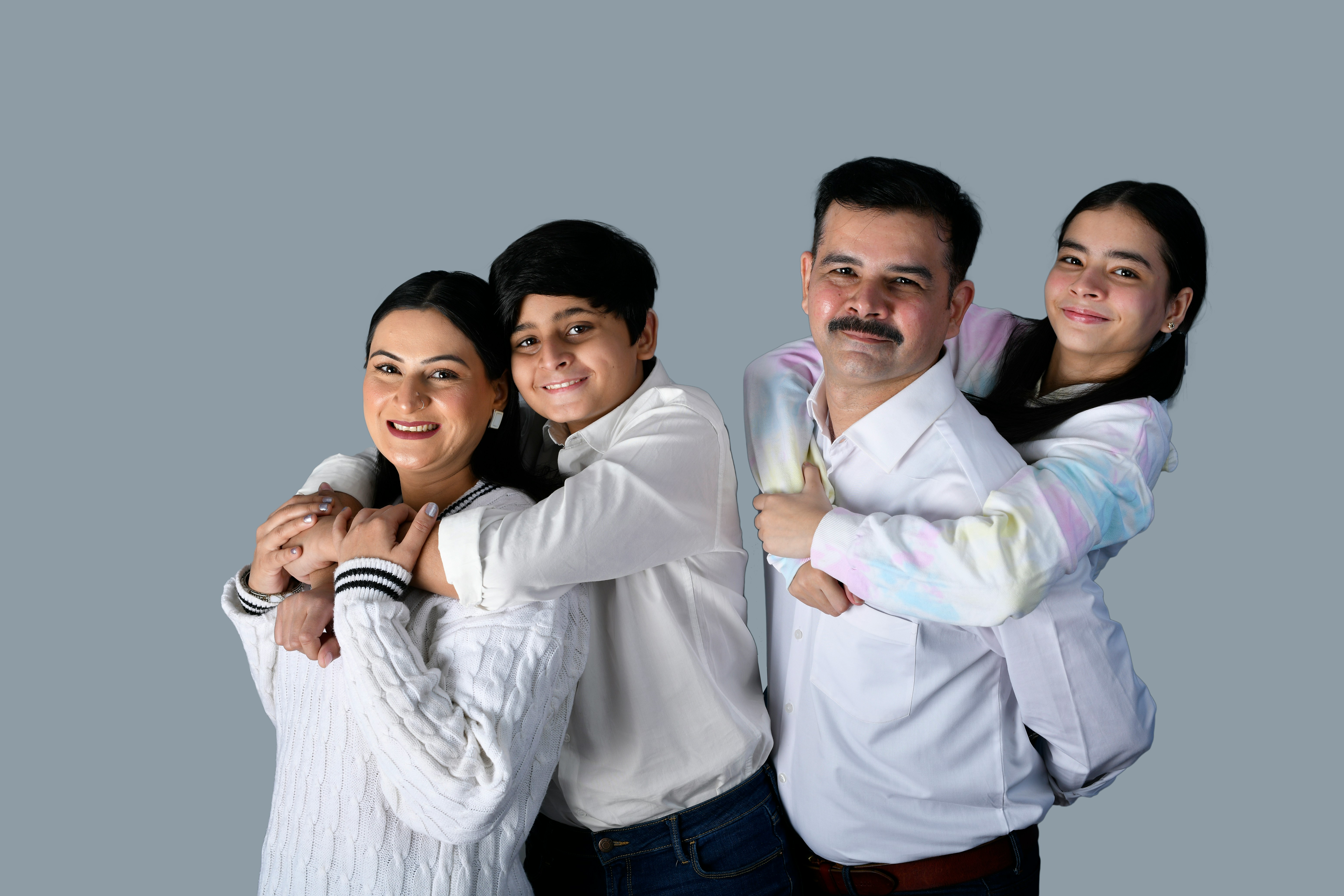 Diverse families protected by health insurance