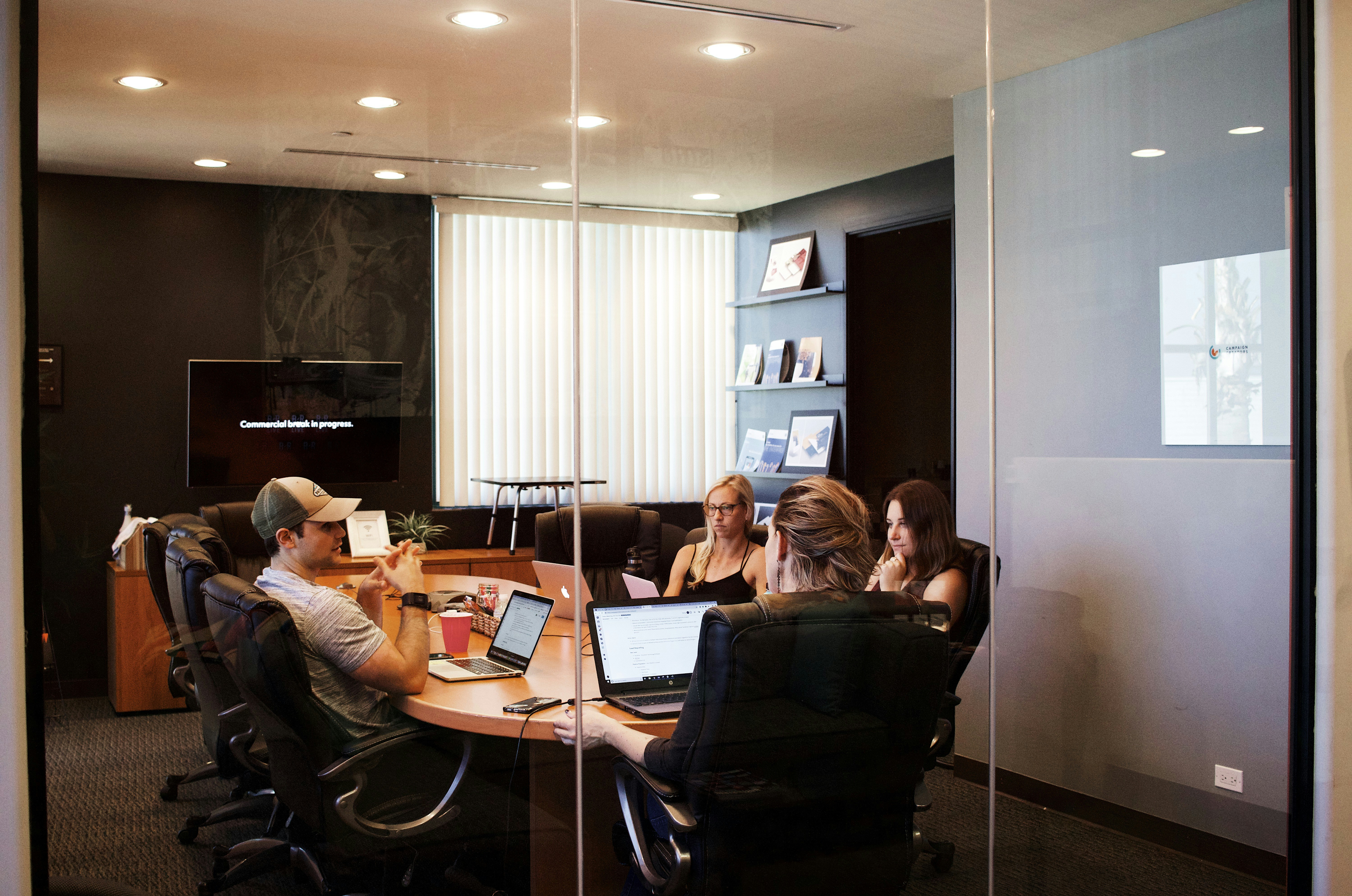 Business professionals working together